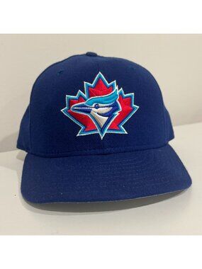 Vintage Toronto Blue Jays New Era 100% Wool Fitted Hat Size 7 1997-2000 Logo